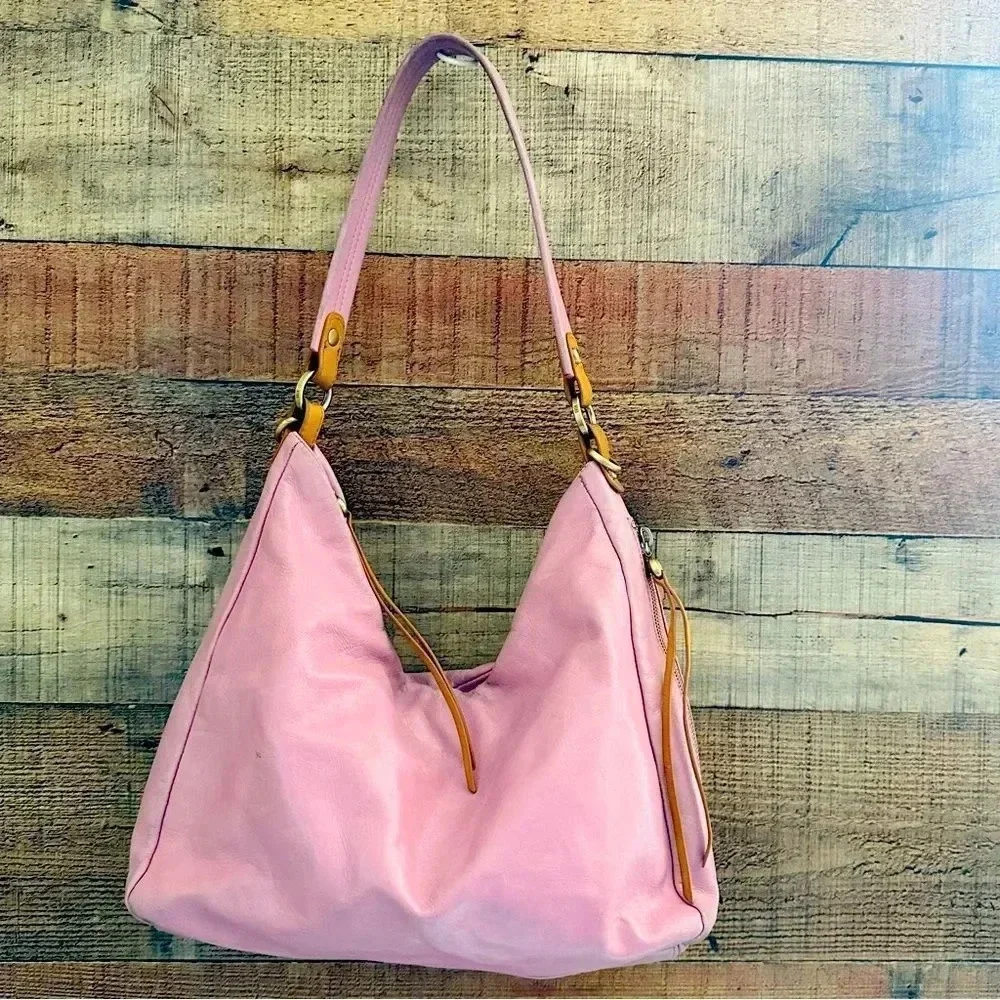 Hobo International Delilah Pink Leather Shoulder Convertible Bag - Picture 2 of 12